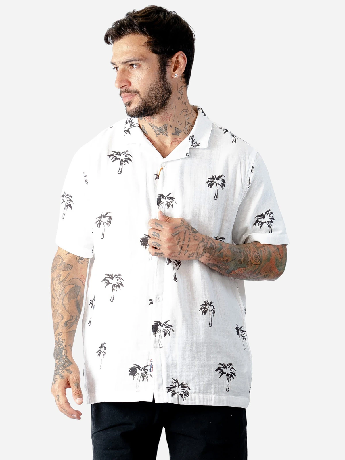 CAMISA MANGA CORTA ALGODÓN HOMBRE WOALLANCE JAMAICA - 3