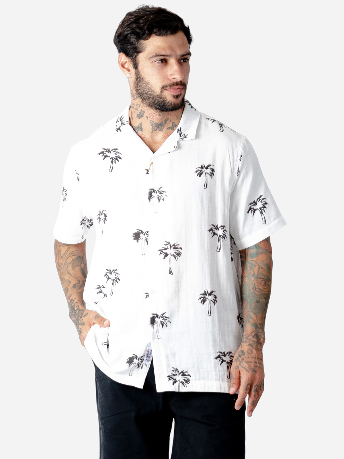 CAMISA MANGA CORTA ALGODÓN HOMBRE WOALLANCE JAMAICA - 1