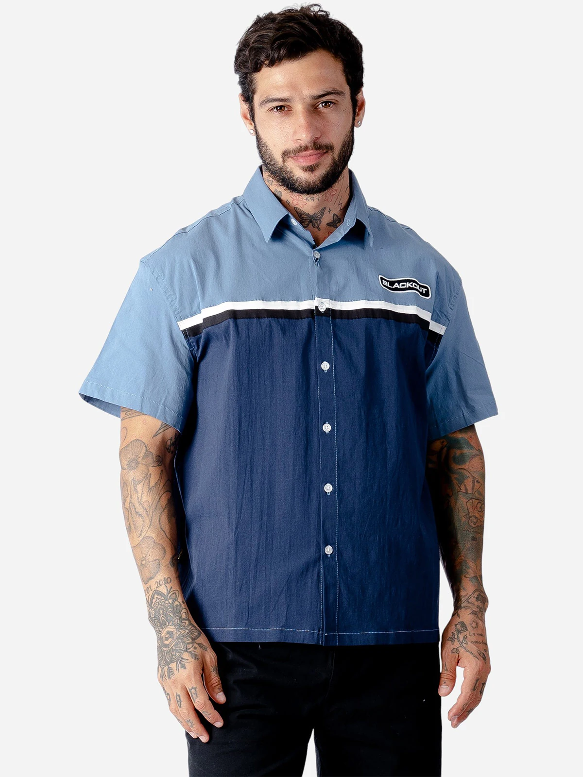 CAMISA MANGA CORTA ALGODÓN HOMBRE BLACKOUT - 1