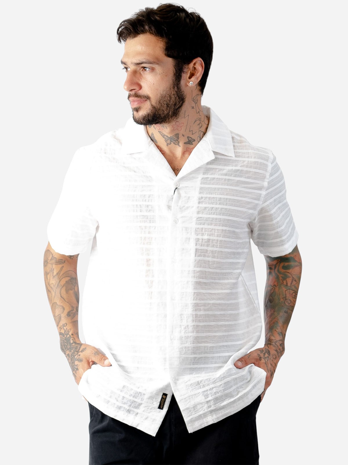 CAMISA MANGA CORTA ALGODÓN HOMBRE BLACKOUT - 1