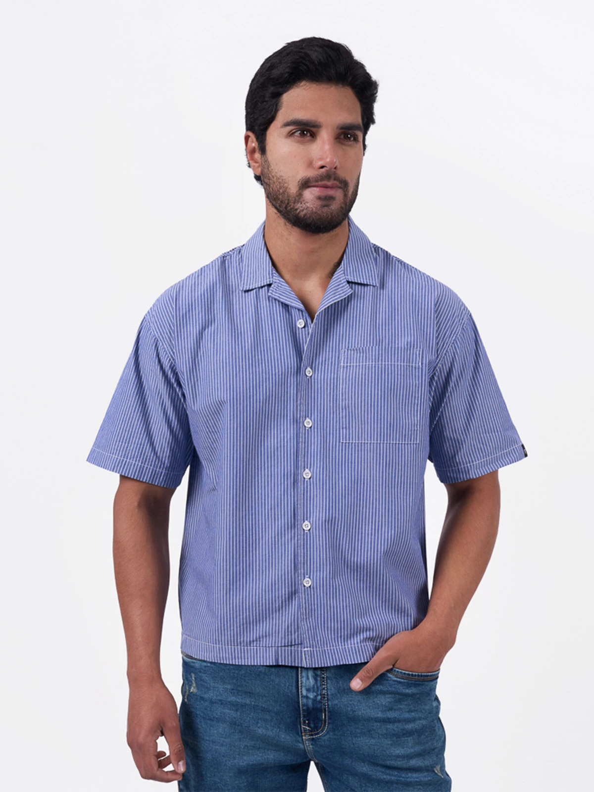 CAMISA MANGA CORTA ALGODÓN HOMBRE BRONCO GREYSON - 1