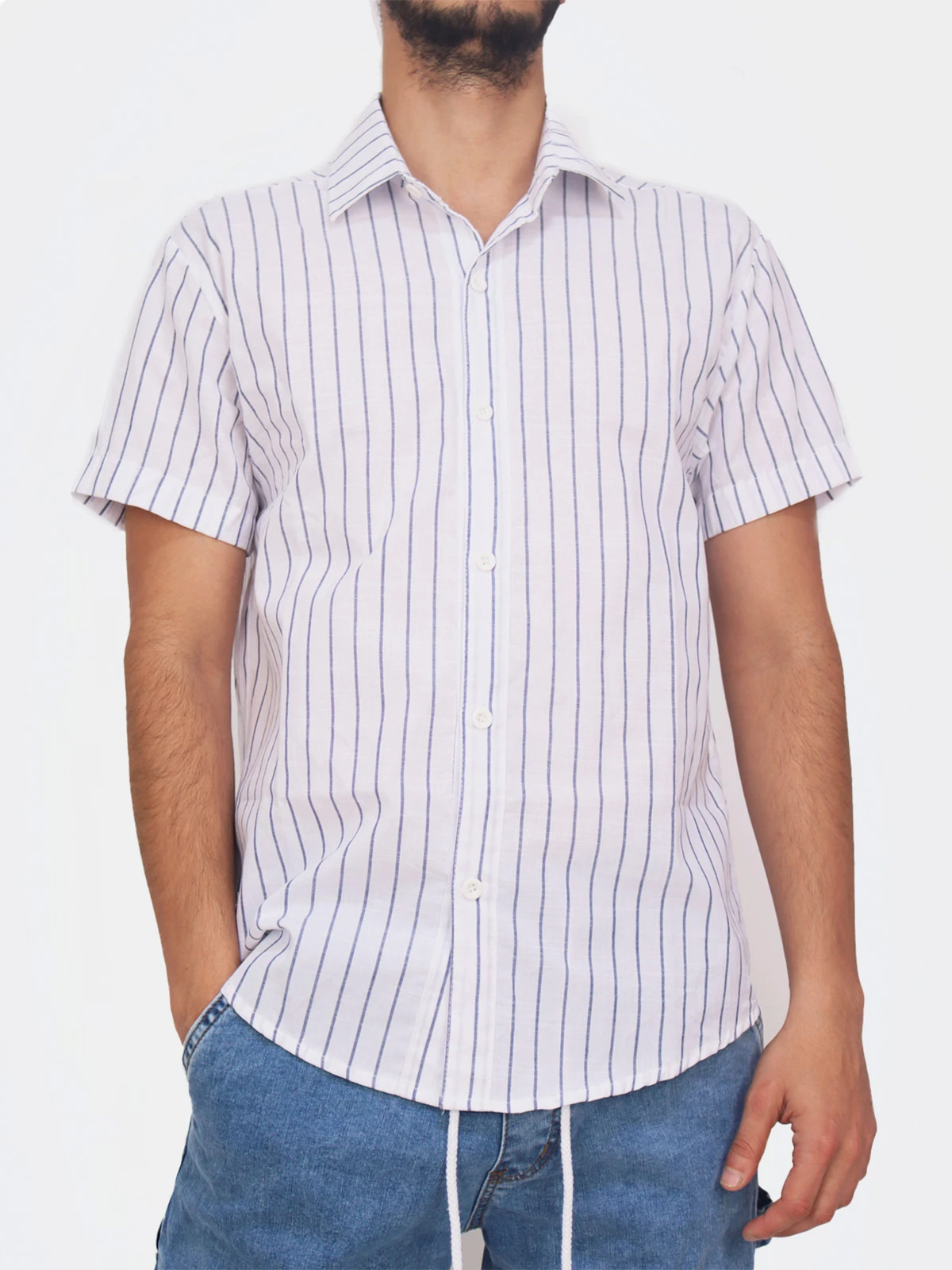 CAMISA MANGA CORTA HOMBRE KAYRA MAN STRIPE RAYAS - 1