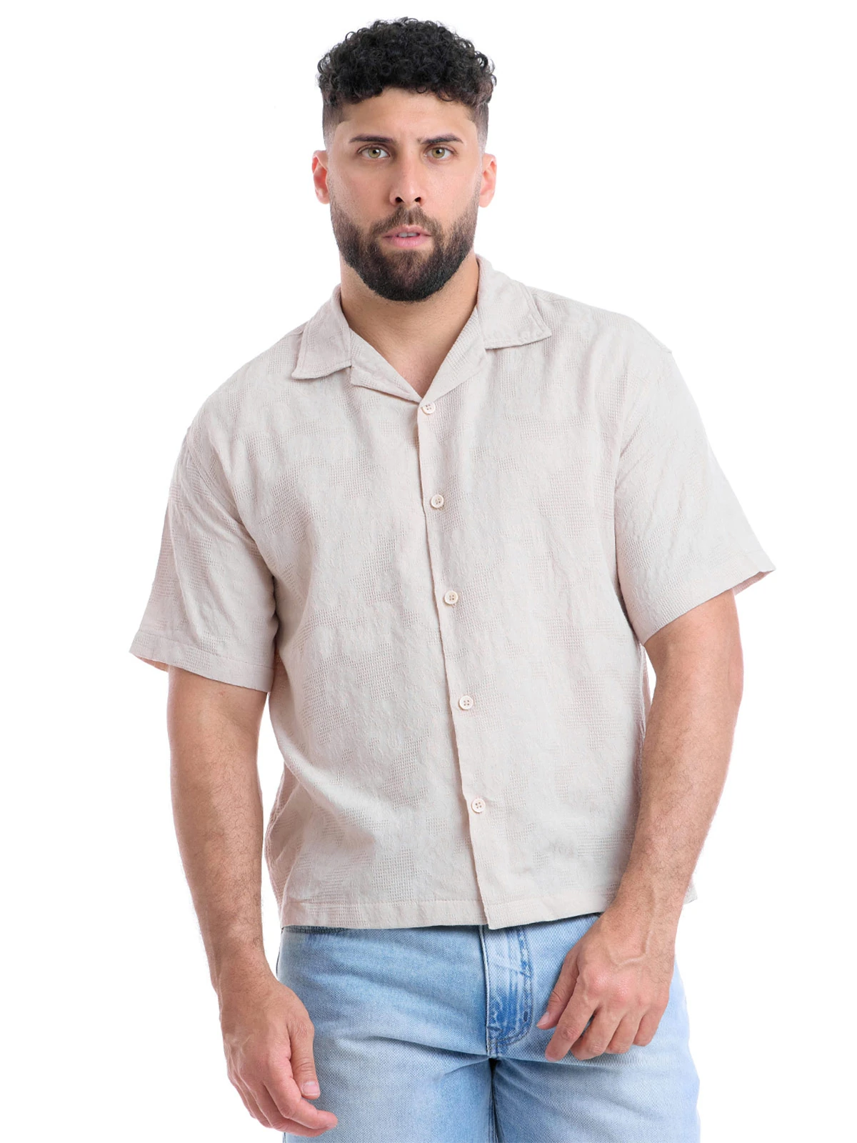 CAMISA MANGA CORTA ALGODÓN HOMBRE METAL JEANS ANTHONIO - 1