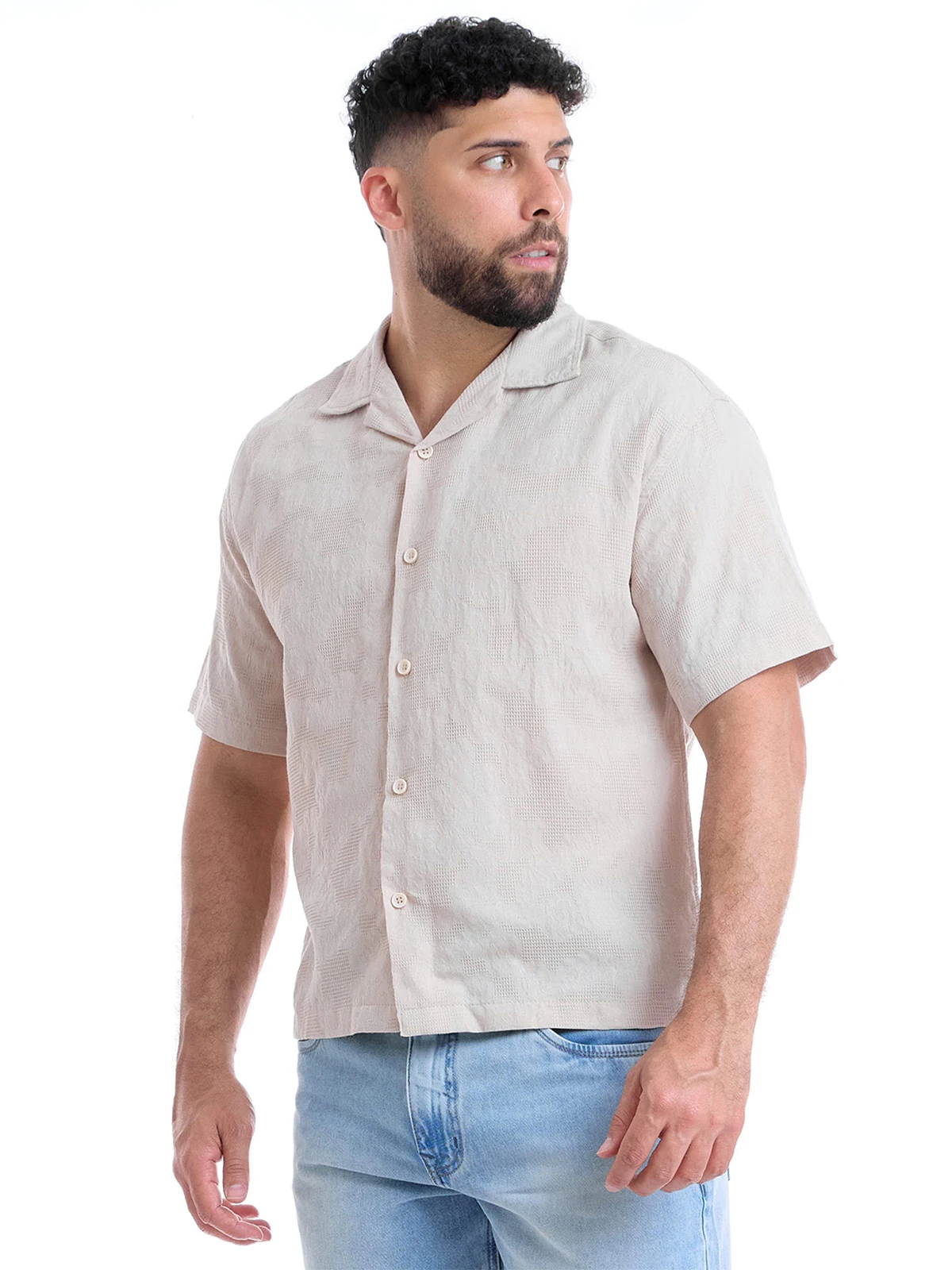 CAMISA MANGA CORTA ALGODÓN HOMBRE METAL JEANS ANTHONIO - 3