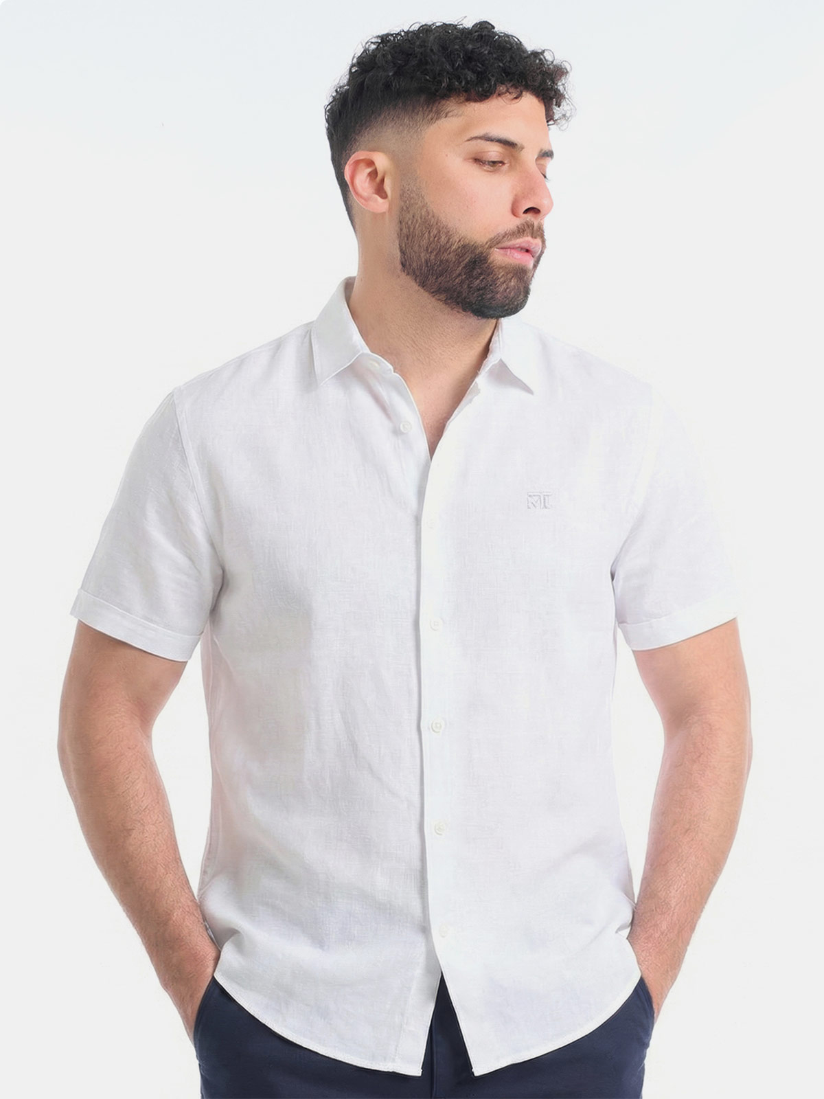 CAMISA MANGA CORTA ALGODÓN HOMBRE METAL JEANS HUGO - 1
