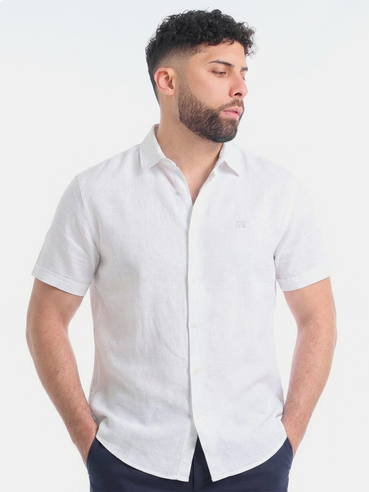 CAMISA MANGA CORTA ALGODÓN HOMBRE METAL JEANS HUGO - 1