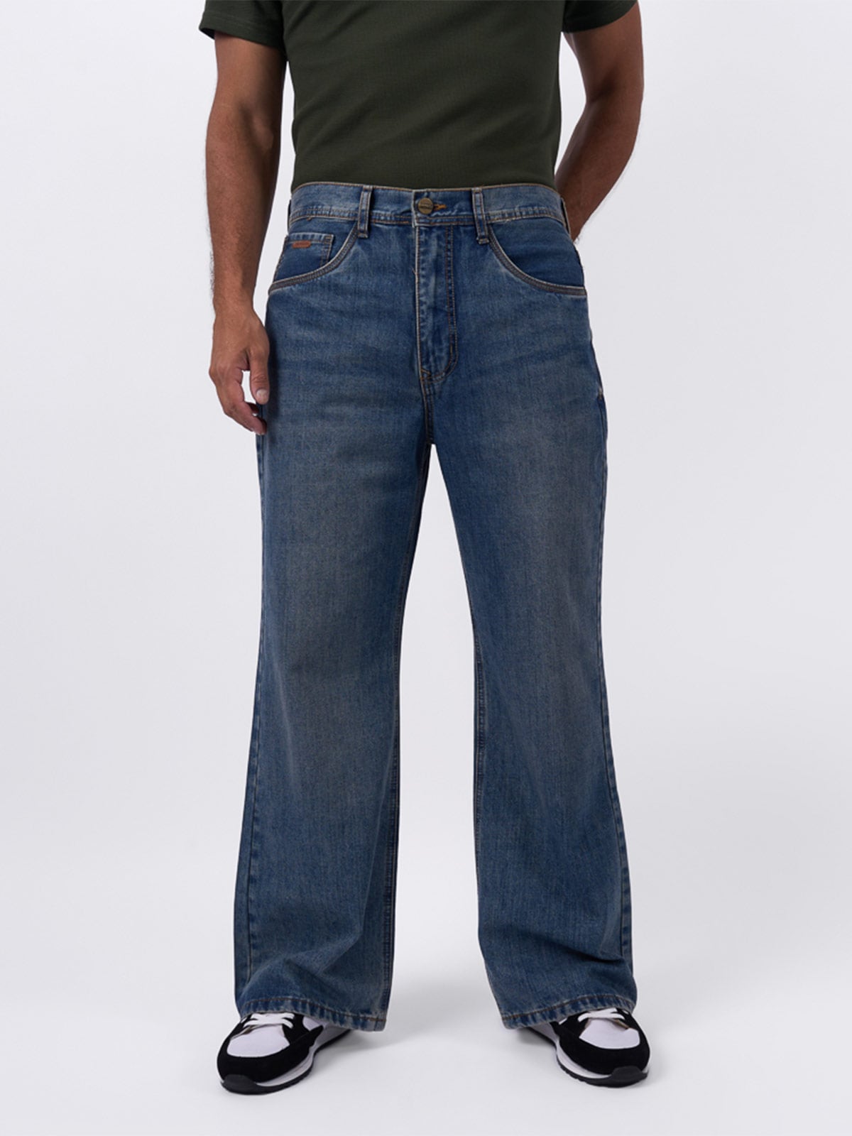 JEANS ALGODÓN LOOSE FLARE HOMBRE BRONCO BEELE - 1
