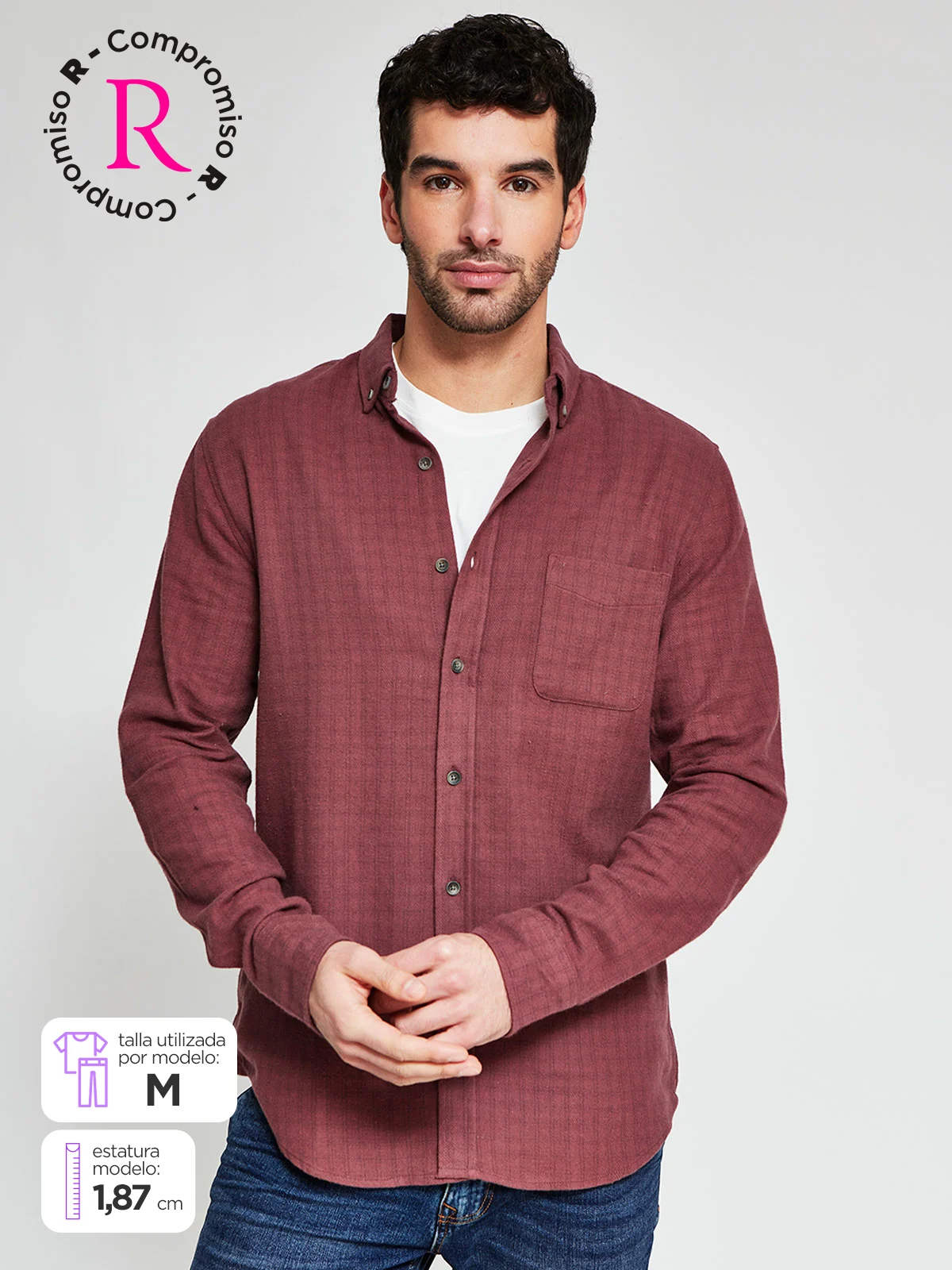 CAMISA MANGA LARGA ALGODÓN HOMBRE BARBADOS - 1