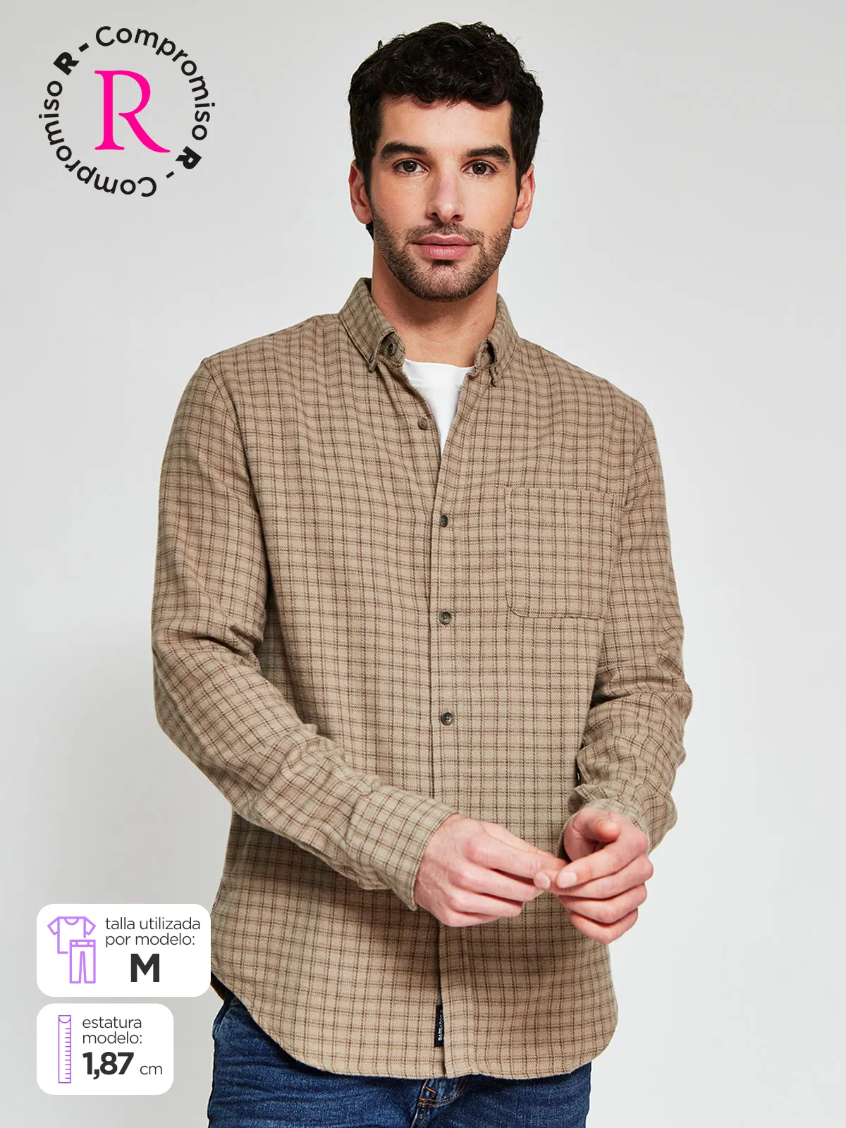 CAMISA MANGA LARGA ALGODÓN HOMBRE BARBADOS - 1
