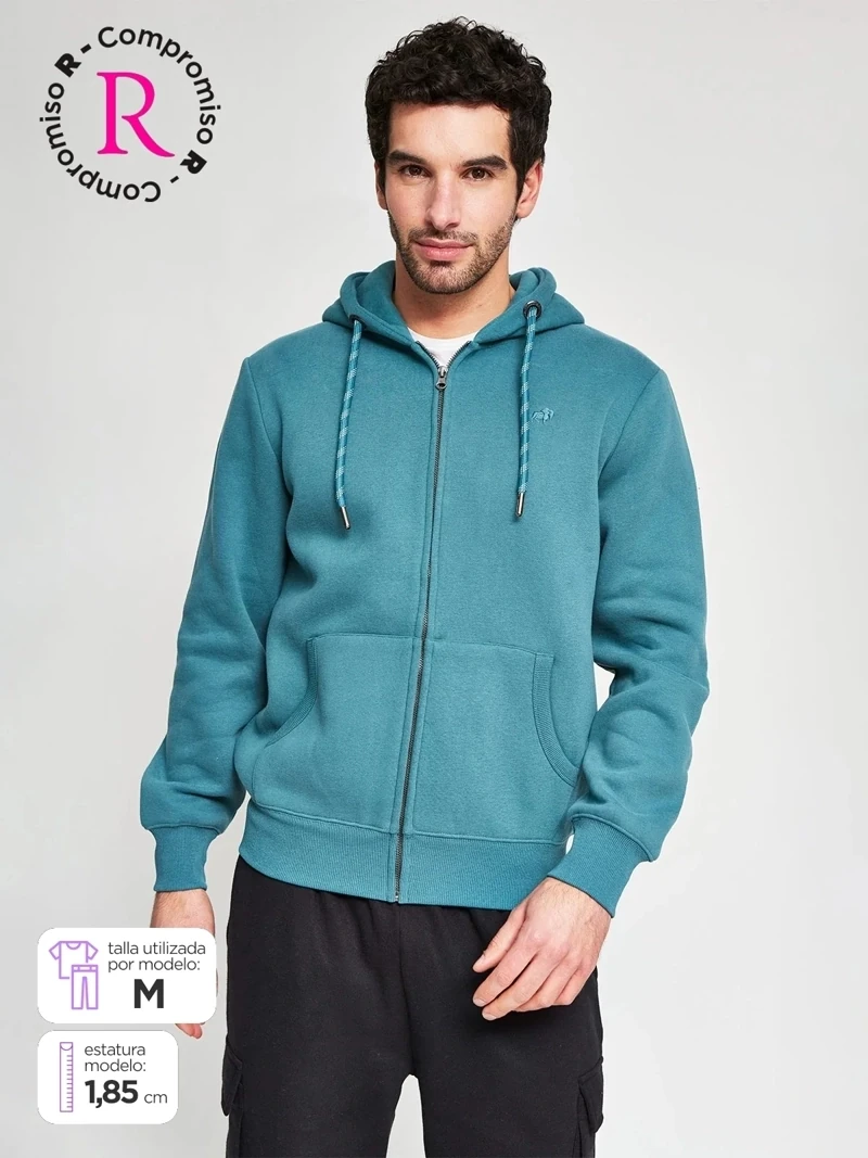 POLERA HOMBRE ROBERT LEWIS FULL ZIPPER TEXAS - 1