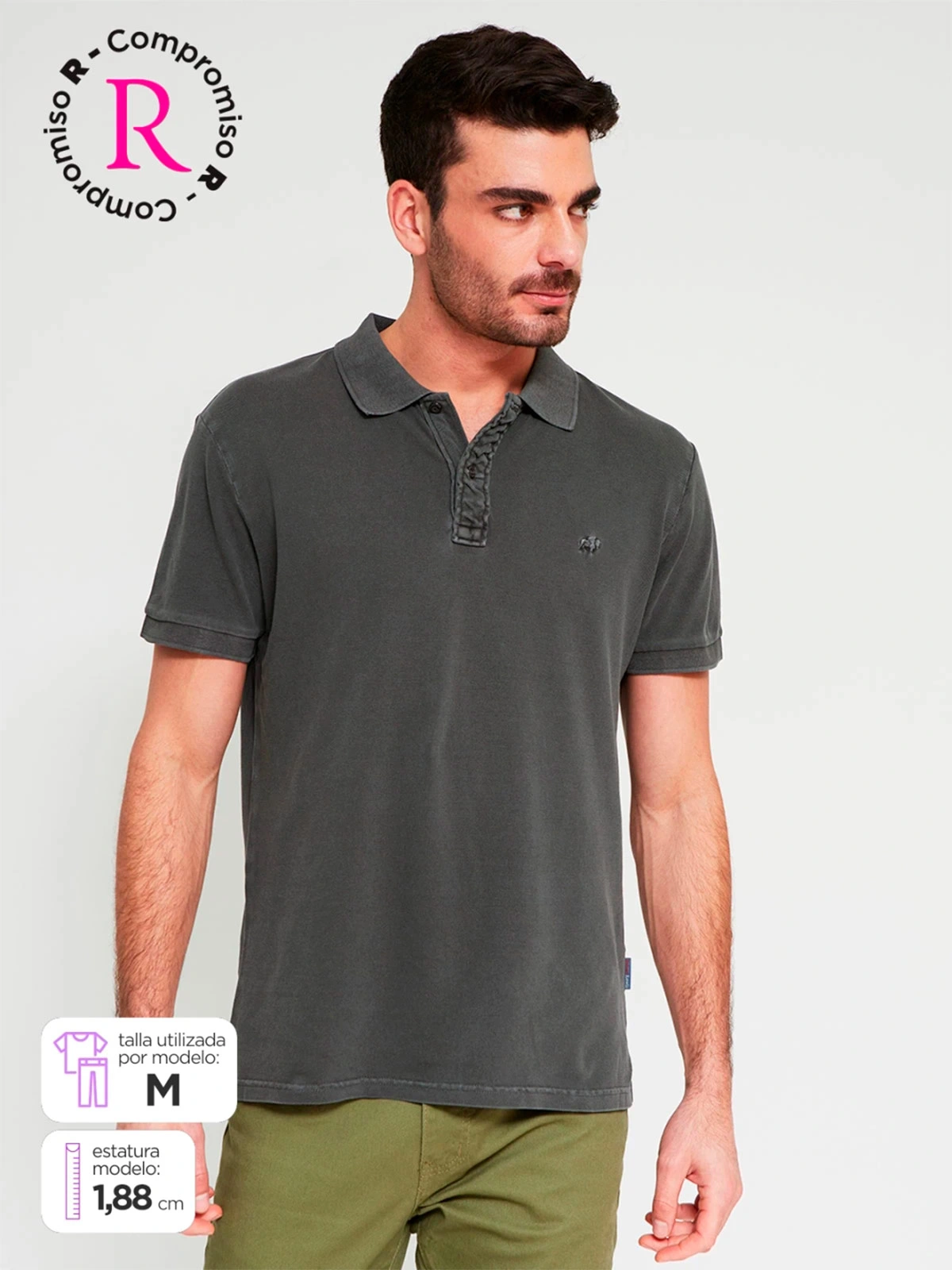POLO MANGA CORTA ALGODÓN HOMBRE ROBERT LEWIS - 1