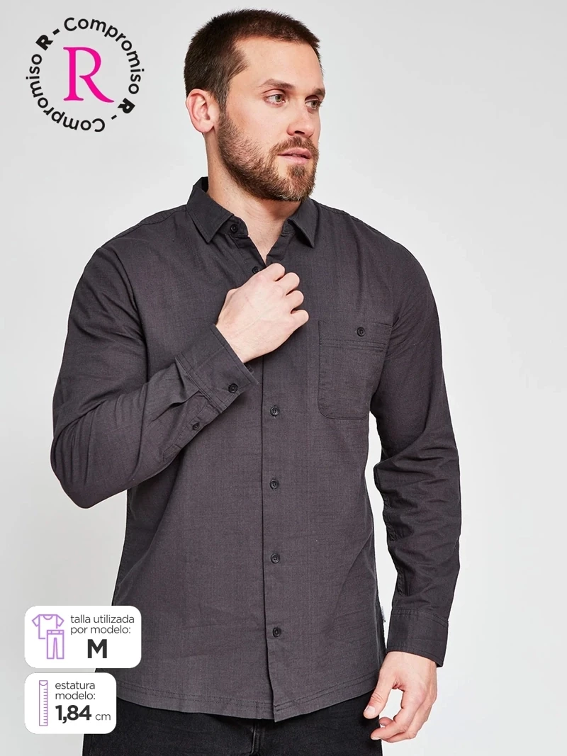 CAMISA MANGA LARGA ALGODÓN HOMBRE CLOUDBREAK - 1