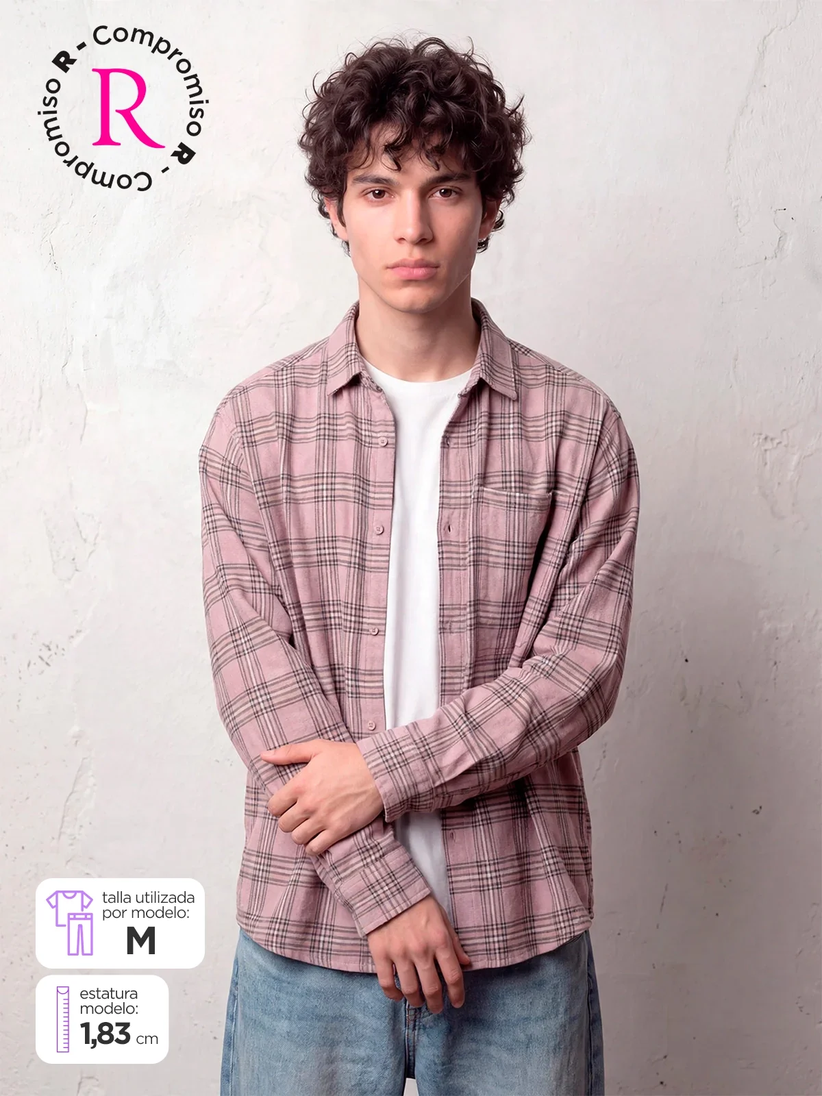 CAMISA MANGA LARGA ALGODÓN HOMBRE INDEX - 1