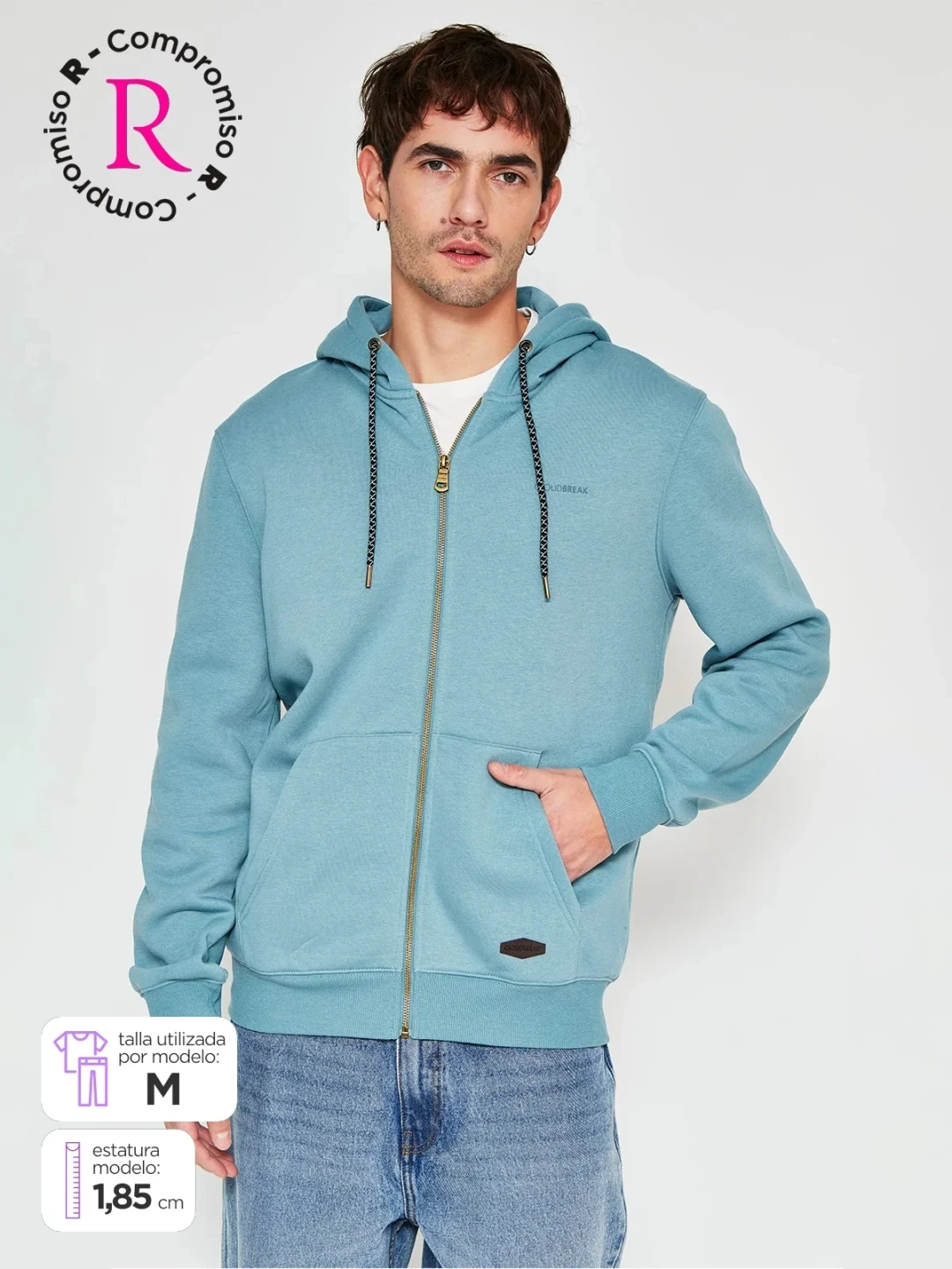 POLERA HOMBRE CLOUDBREAK FULL ZIPPER BOOM - 1