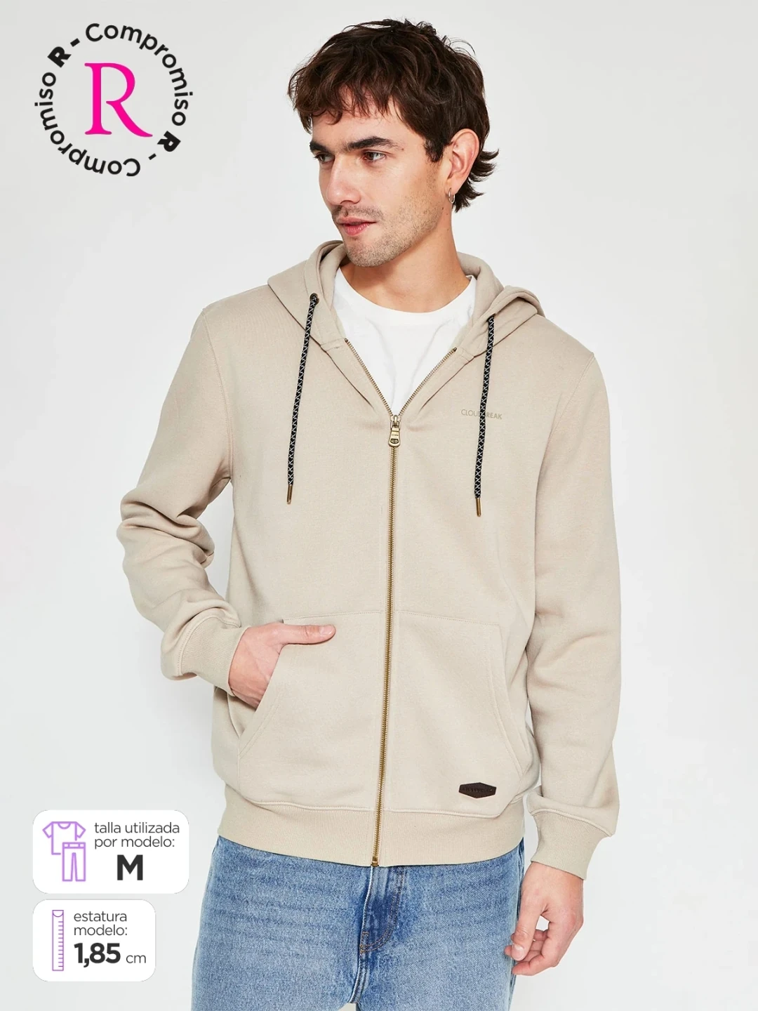 POLERA HOMBRE CLOUDBREAK FULL ZIPPER BOOM - 1
