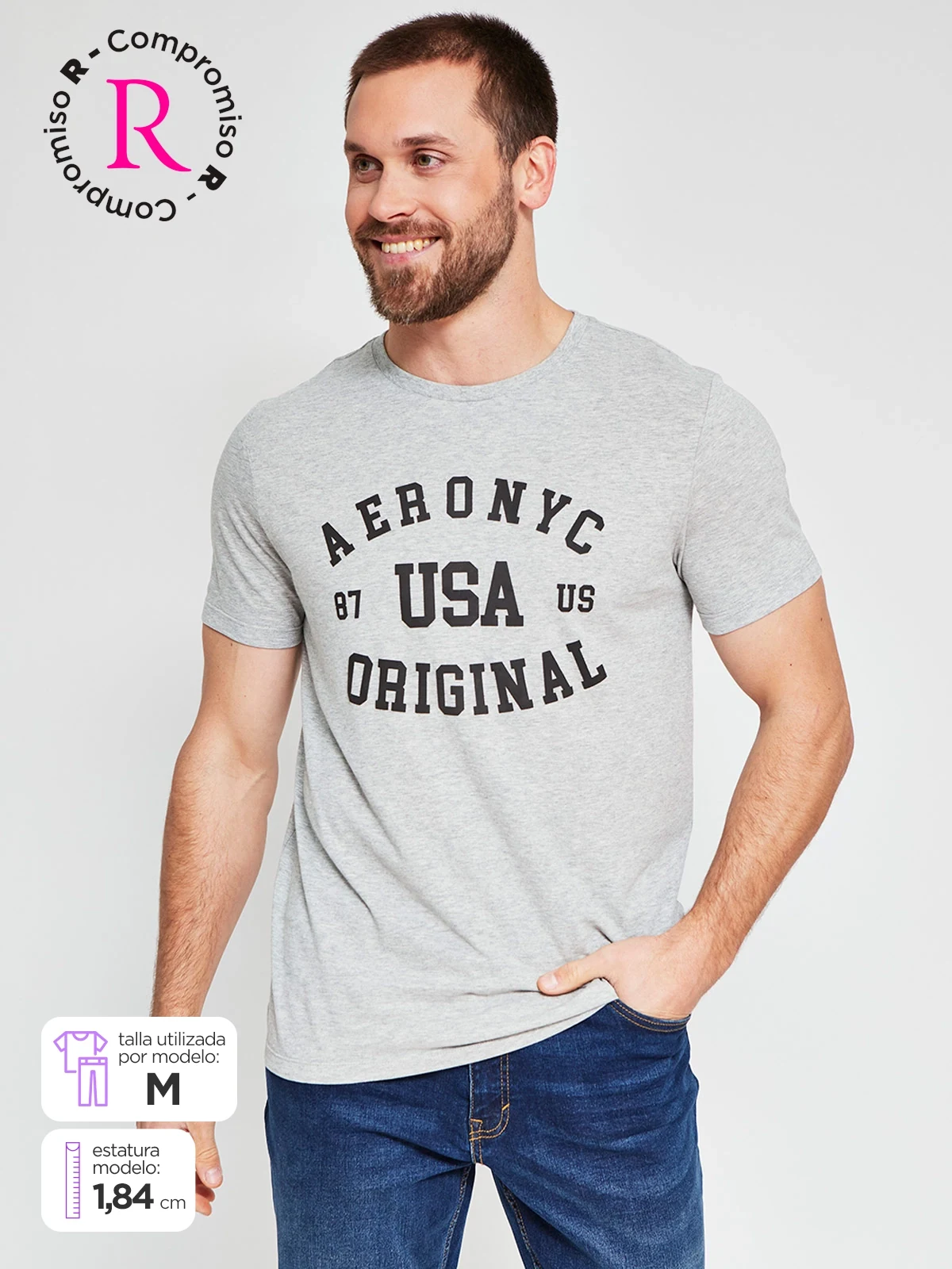 POLO MANGA CORTA ALGODÓN HOMBRE AERO - 1