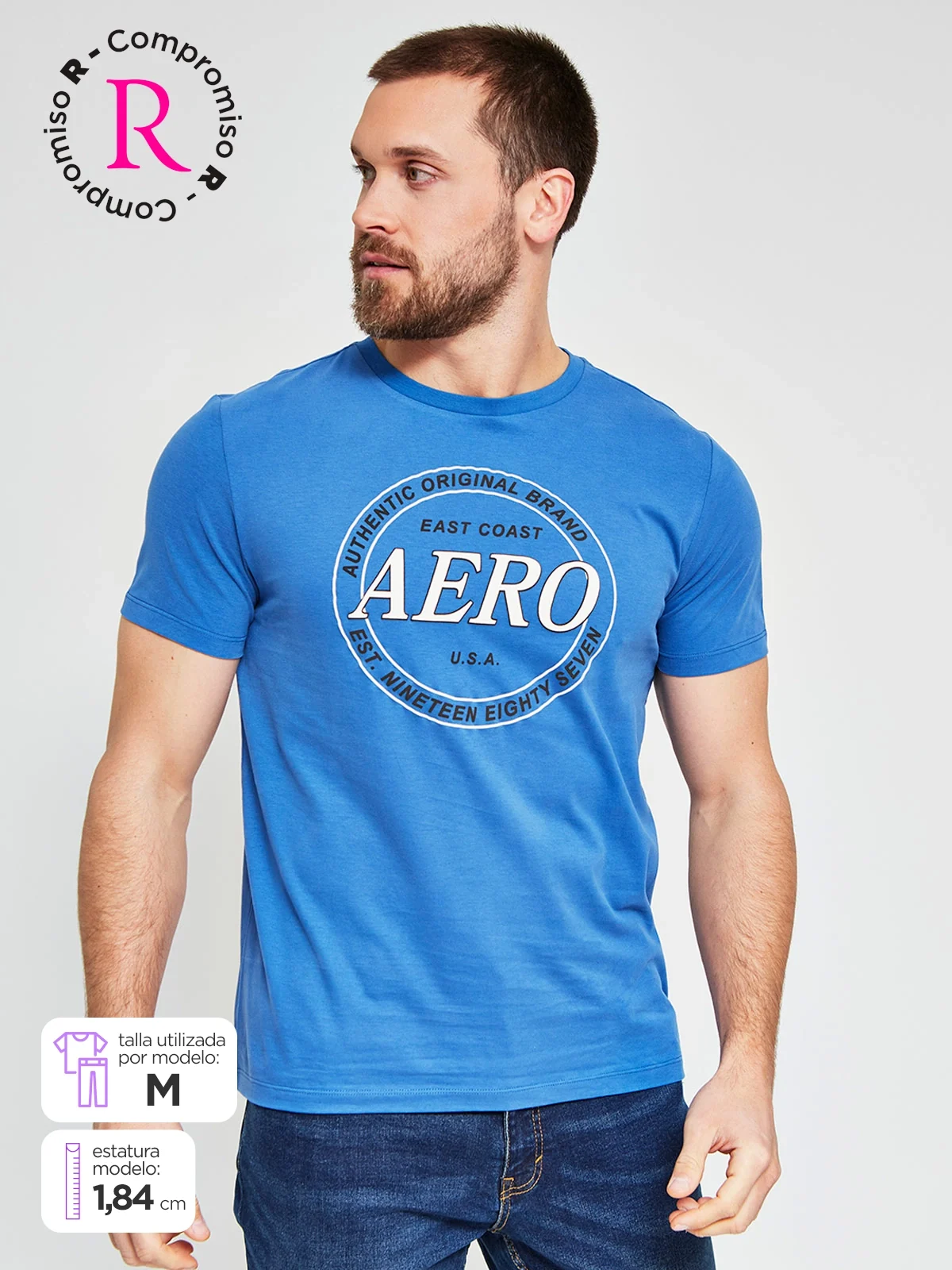 POLO MANGA CORTA ALGODÓN HOMBRE AERO - 1