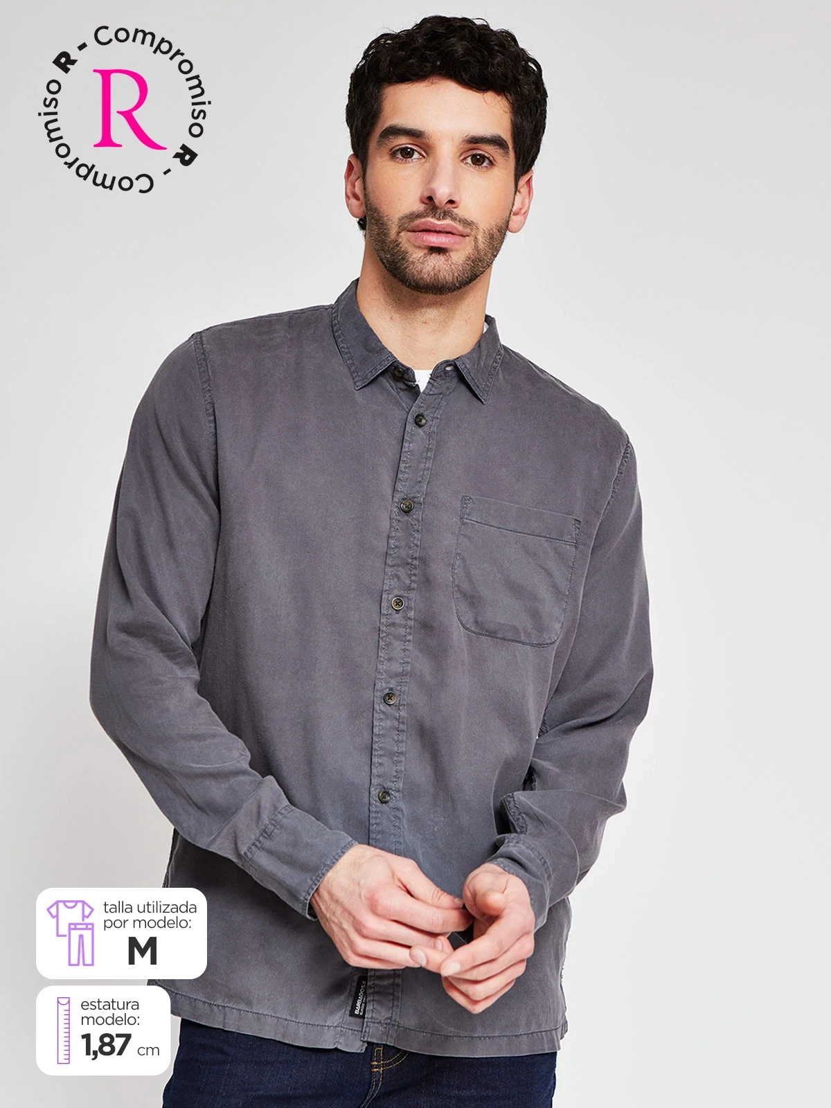 CAMISA MANGA LARGA HOMBRE BARBADOS - 1