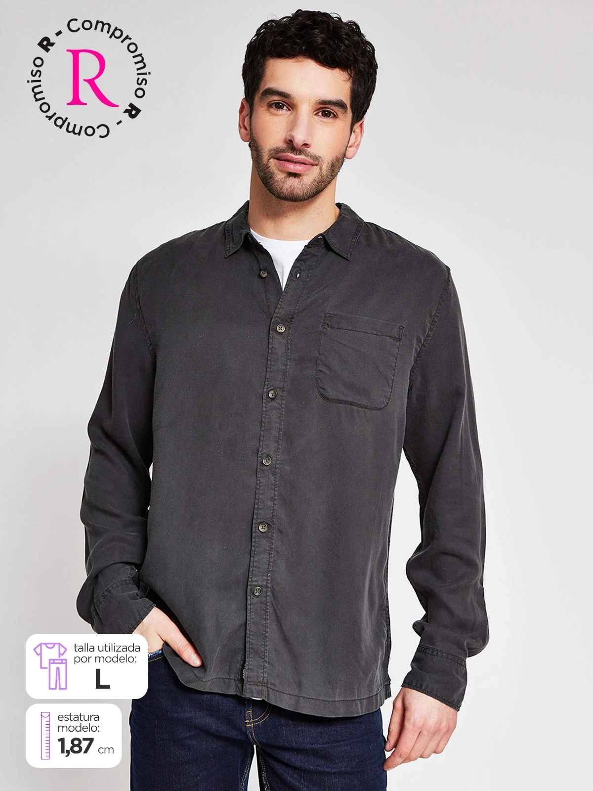 CAMISA MANGA LARGA HOMBRE BARBADOS - 1
