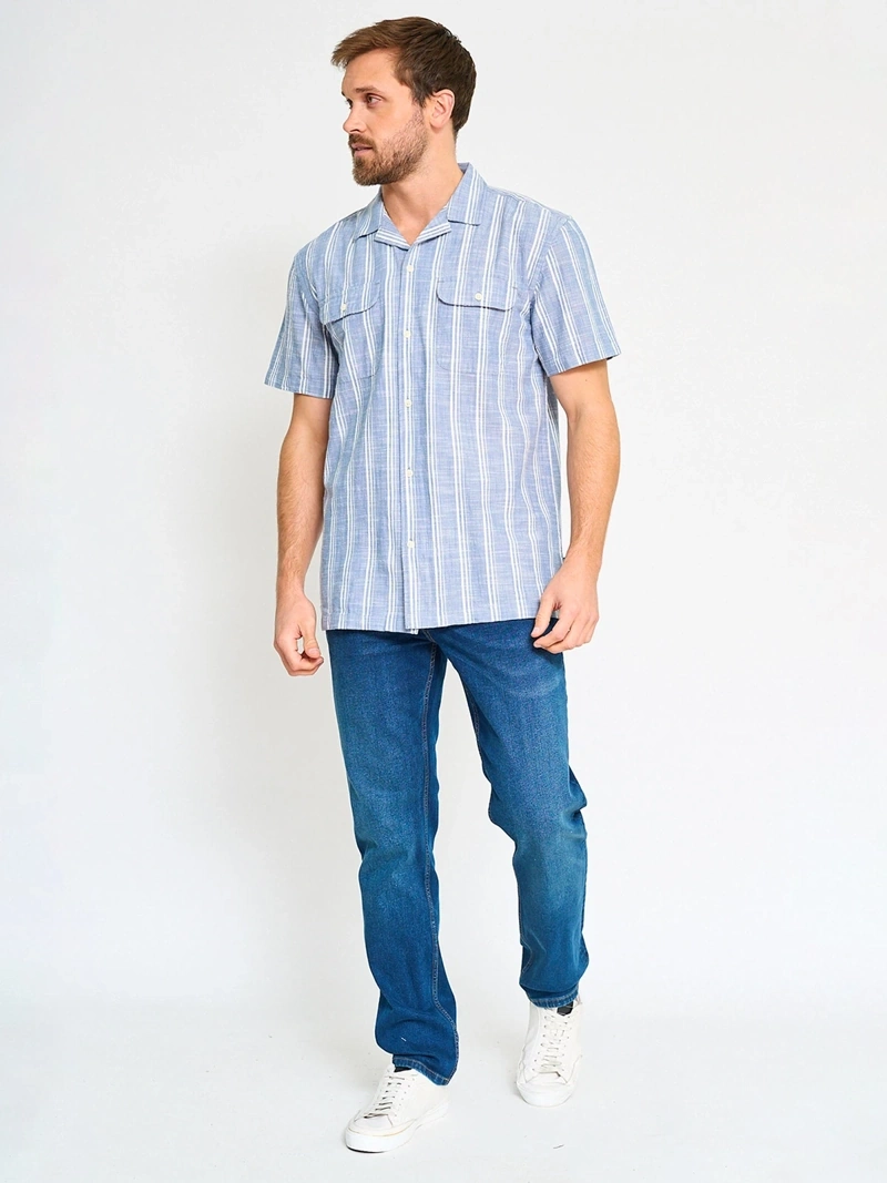 CAMISA MANGA CORTA ALGODÓN HOMBRE ROBERT LEWIS - 4