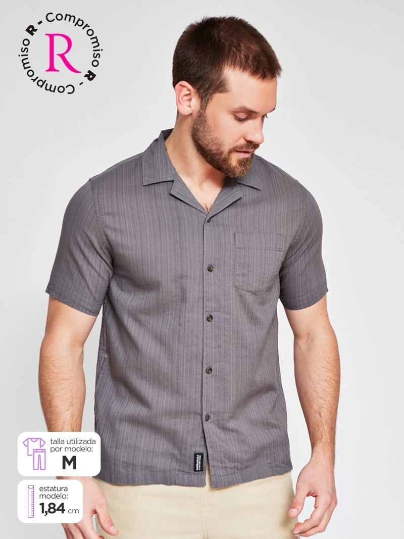 CAMISA MANGA CORTA ALGODÓN HOMBRE BARBADOS - 1