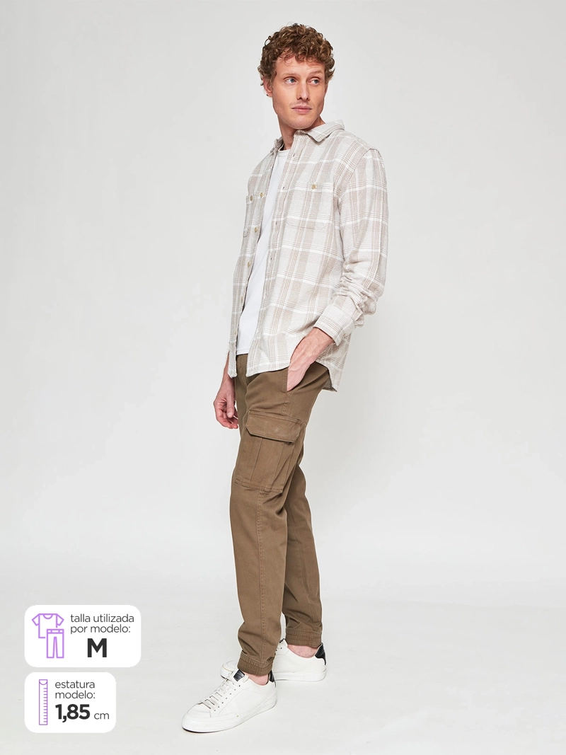 PANTALÓN JOGGER CARGO HOMBRE ROBERT LEWIS - 1