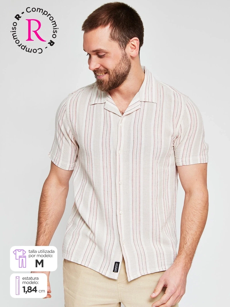 CAMISA MANGA CORTA ALGODÓN HOMBRE BARBADOS - 1