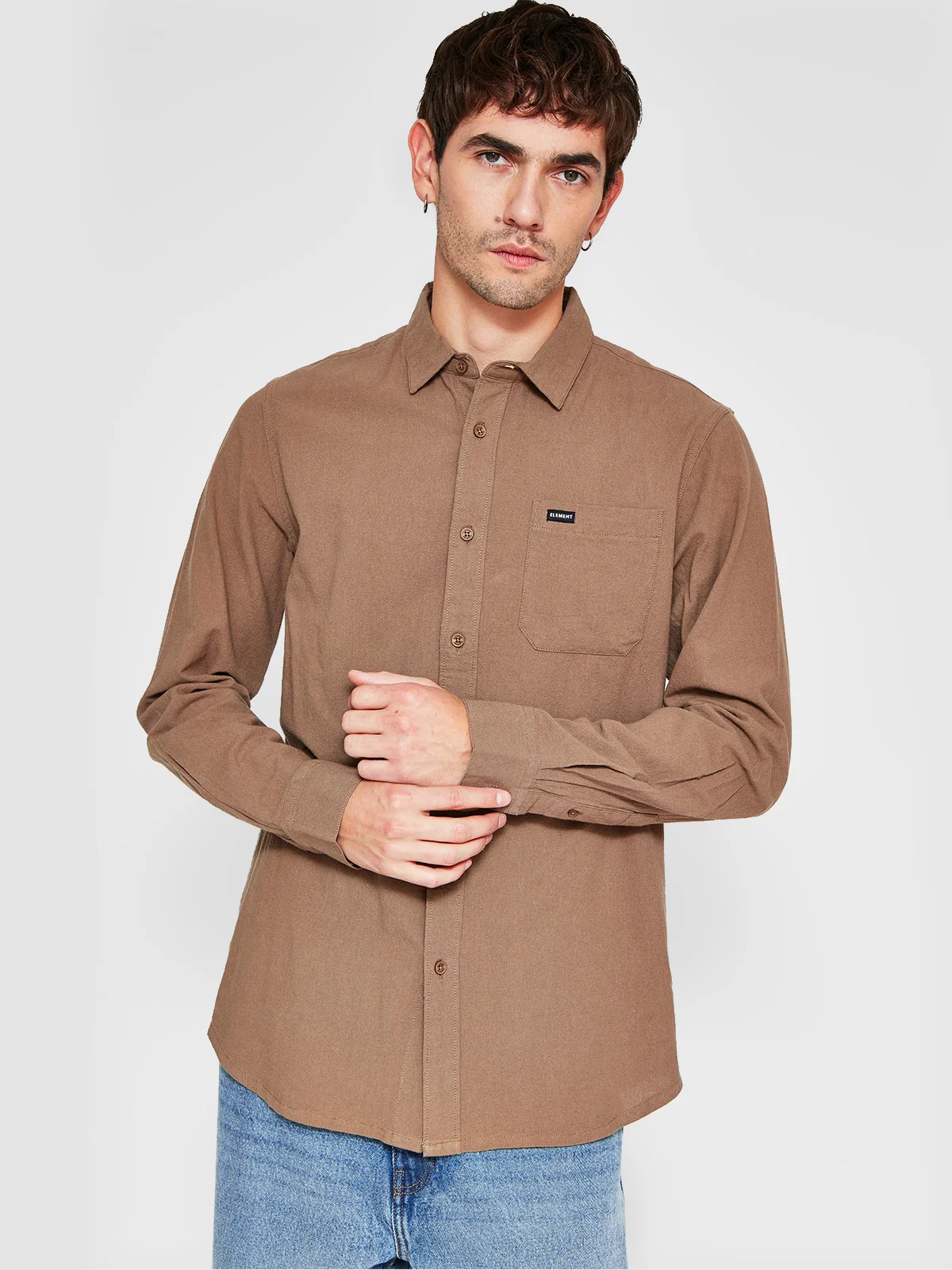 CAMISA MANGA LARGA ALGODÓN HOMBRE ELEMENT - 1