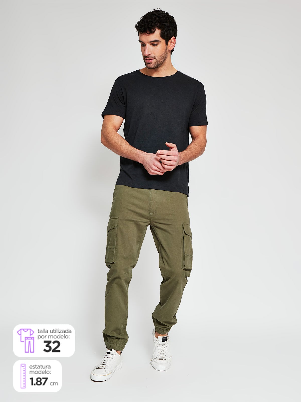 PANTALÓN ALGODÓN HOMBRE BARBADOS CHINO CARGO - 1
