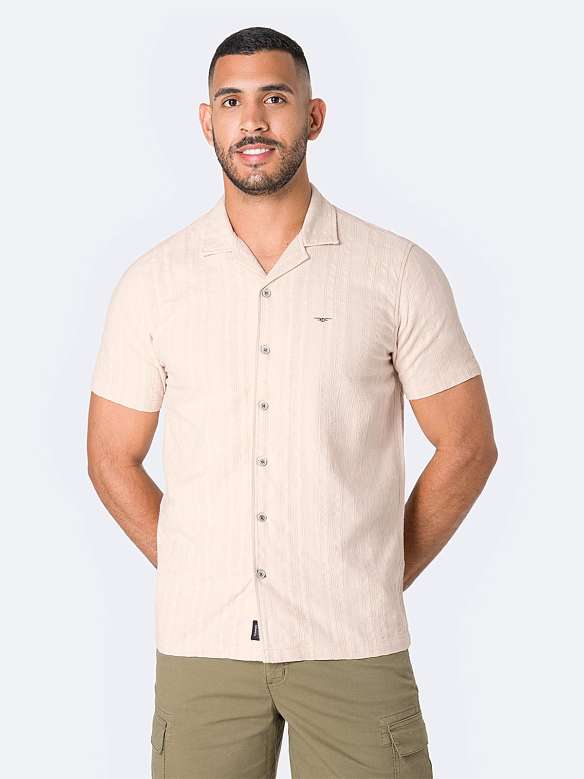 CAMISA MANGA CORTA LINO HOMBRE PIONER REGULAR - 1