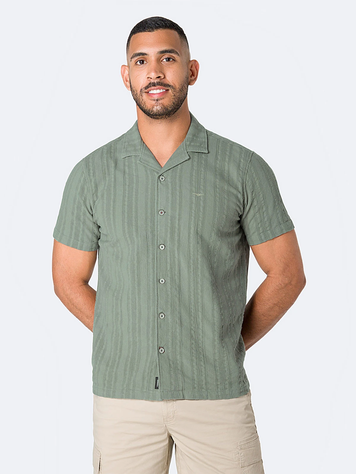 CAMISA MANGA CORTA LINO HOMBRE PIONER REGULAR - 1