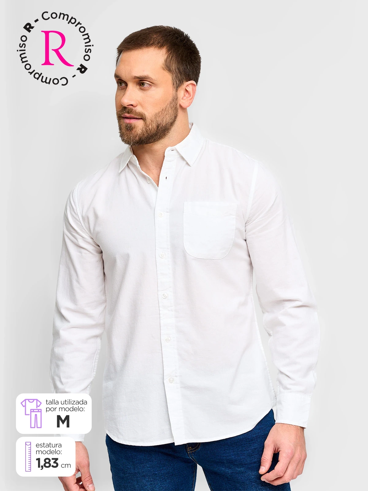 CAMISA MANGA LARGA ALGODÓN HOMBRE AERO - 1