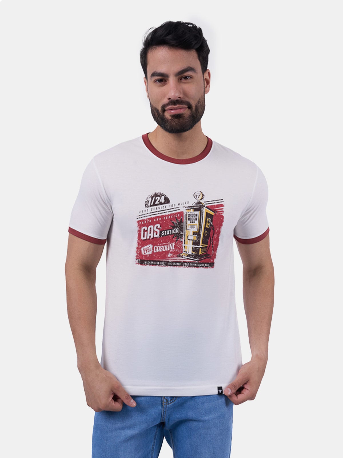 POLO MANGA CORTA ALGODÓN HOMBRE BRONCO GAS STATION - 1