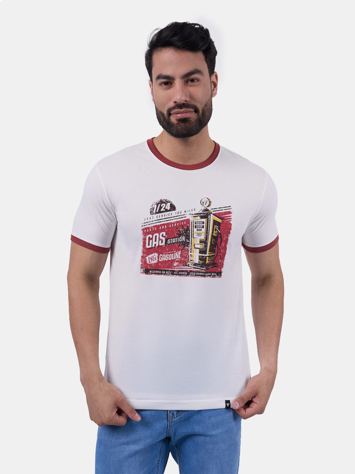 POLO MANGA CORTA ALGODÓN HOMBRE BRONCO GAS STATION - 1