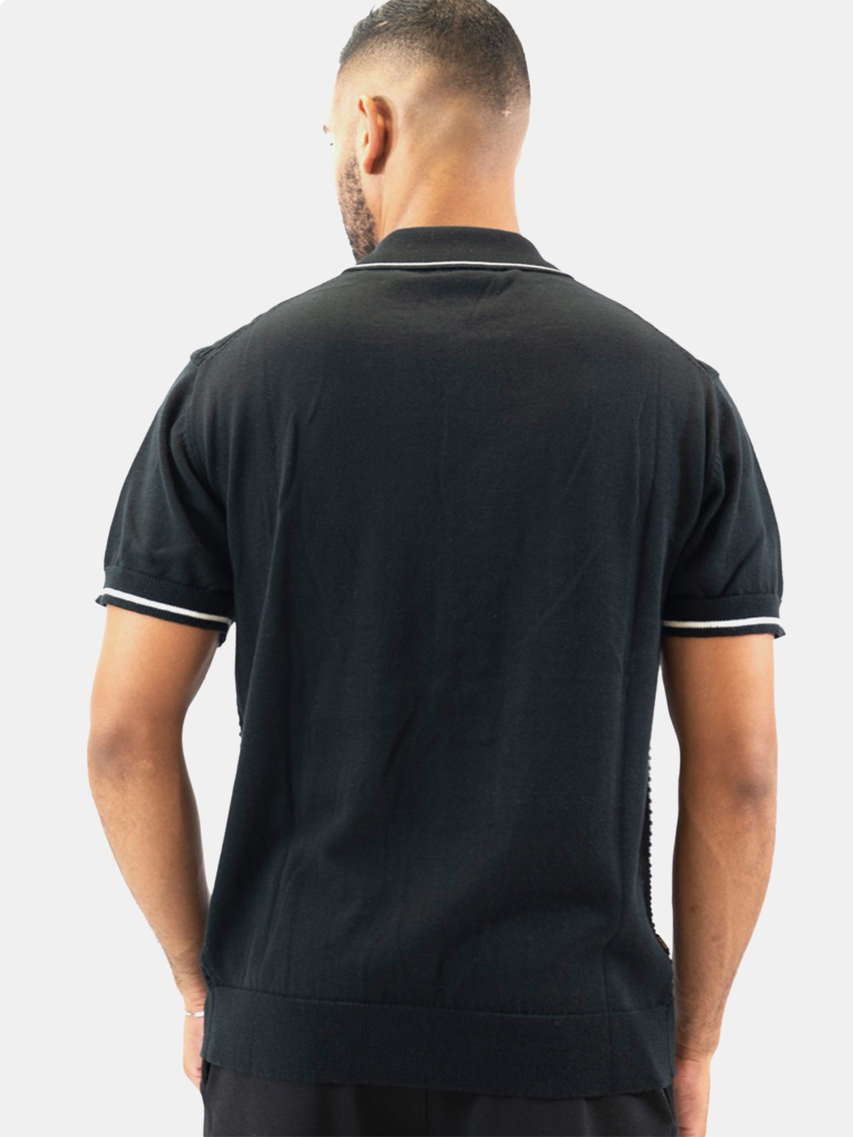 POLO BOXY FIT HOMBRE BLACKOUT KARMA H2 TEJIDO - 2
