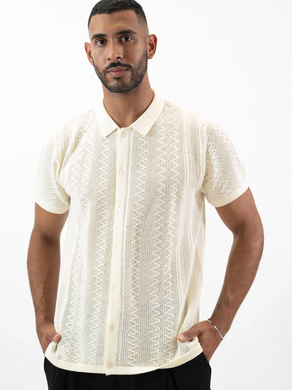 CAMISA MANGA CORTA ALGODÓN HOMBRE WOALLANCE HARRIS - 1