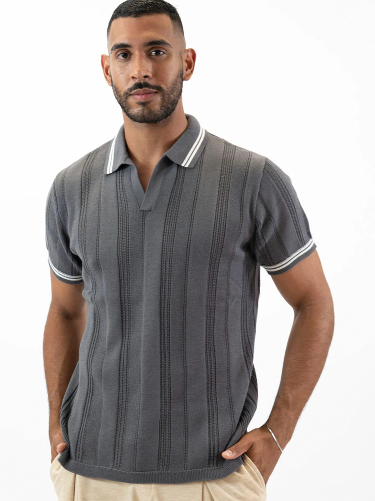 POLO BOX FIT MANGA CORTA HOMBRE WOALLANCE ROMANO - 1