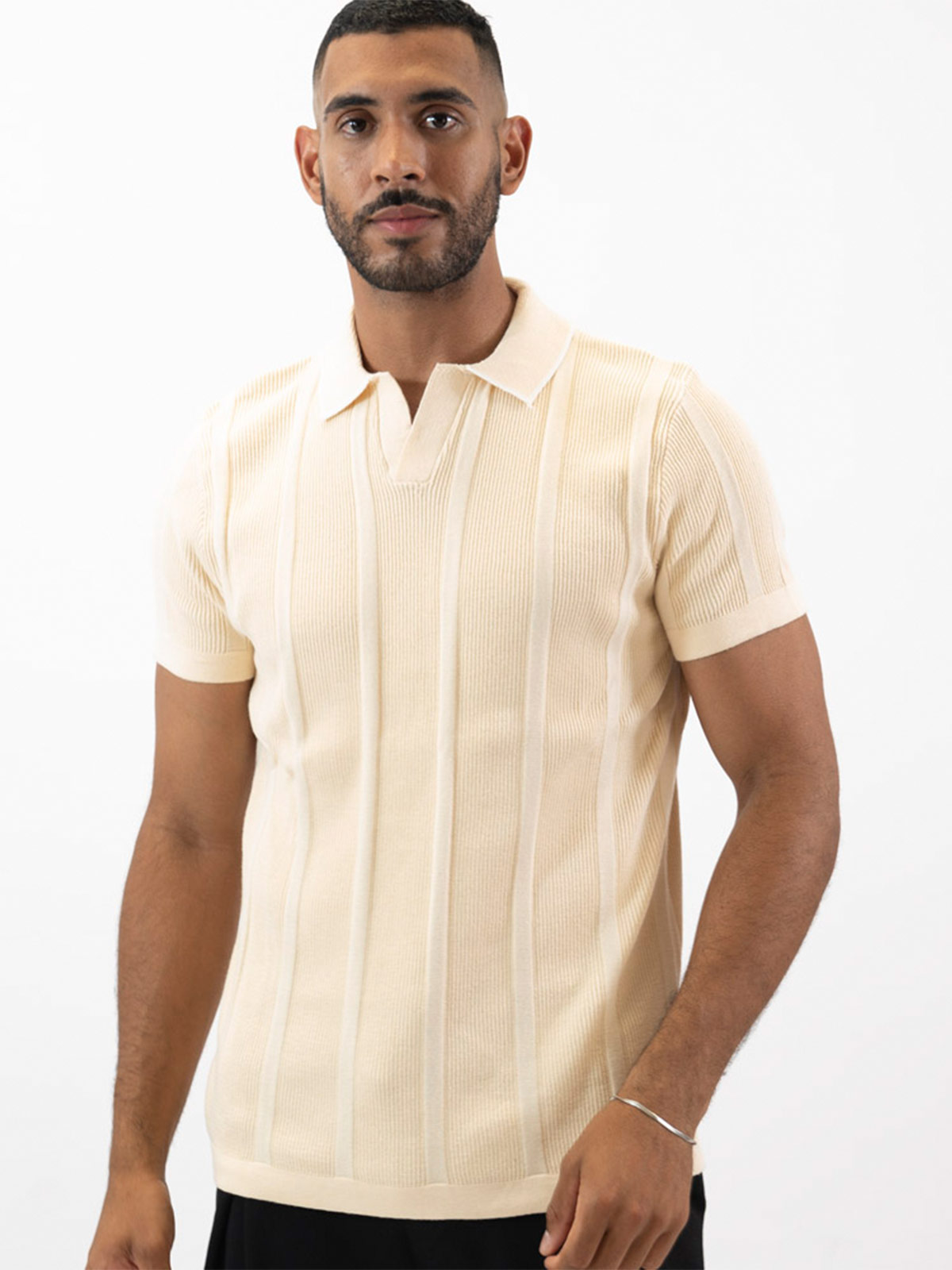 POLO BOX FIT MANGA CORTA HOMBRE WOALLANCE ARABIA TEJIDA - 1