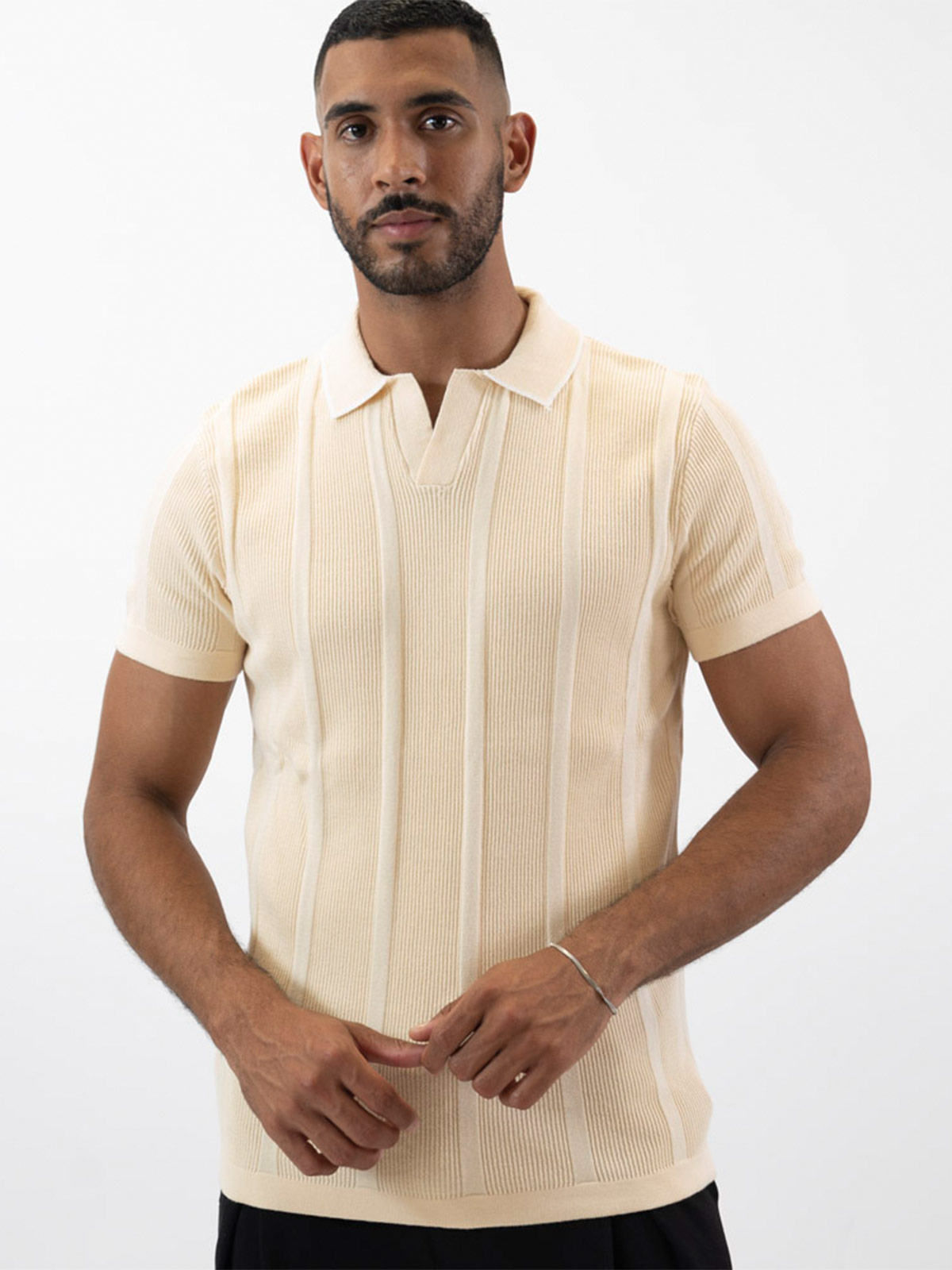 POLO BOX FIT MANGA CORTA HOMBRE WOALLANCE ARABIA TEJIDA - 3