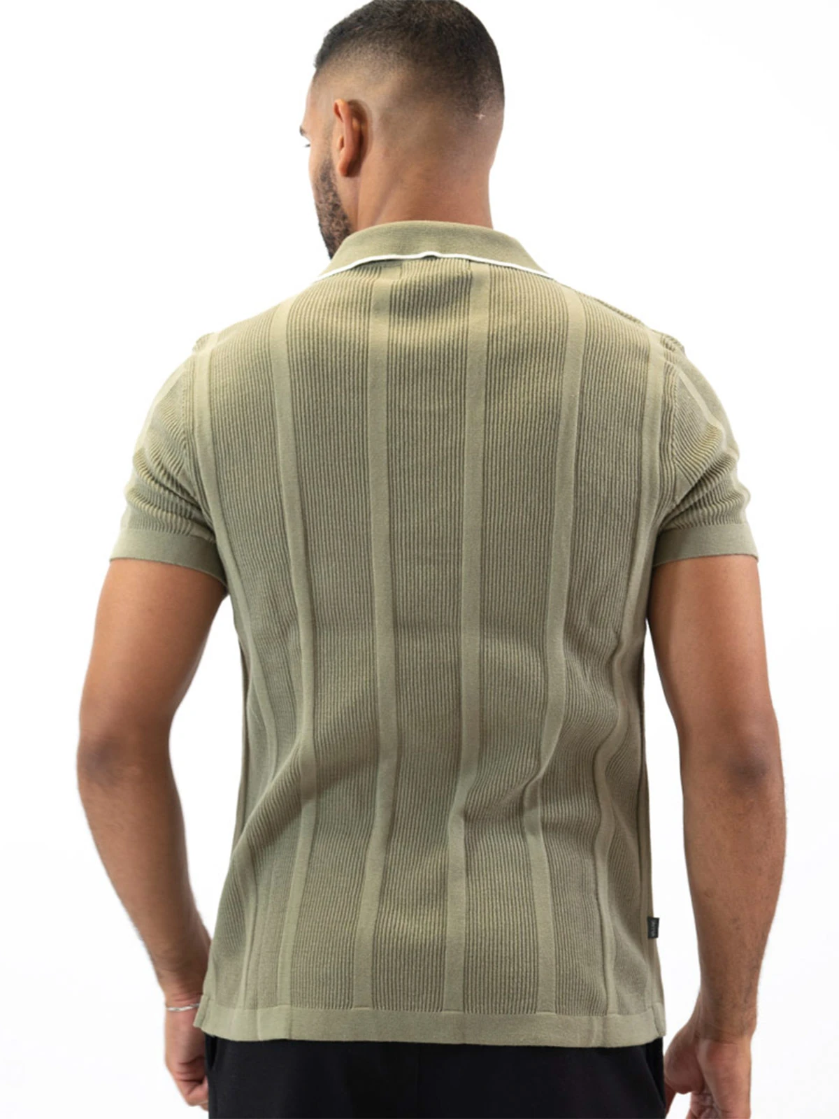 POLO BOX FIT MANGA CORTA HOMBRE WOALLANCE ARABIA TEJIDA - 2