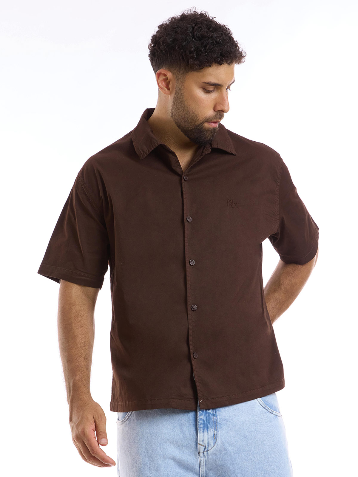 CAMISA MANGA CORTA BOXY FIT HOMBRE METAL JEANS AMIR - 1