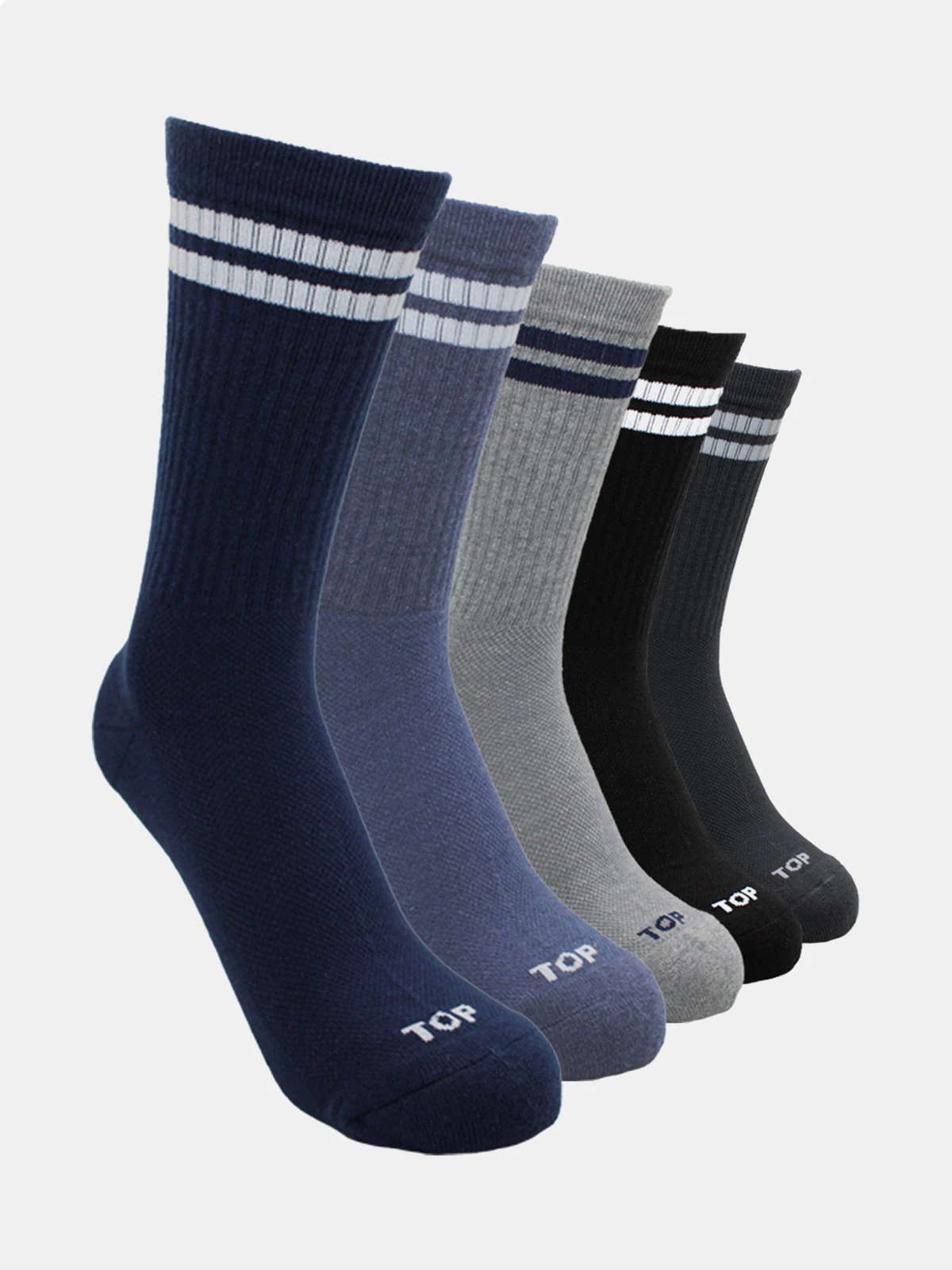PACK X5 CALCETIN LARGO HOMBRE TOP MULTICOLOR - 1