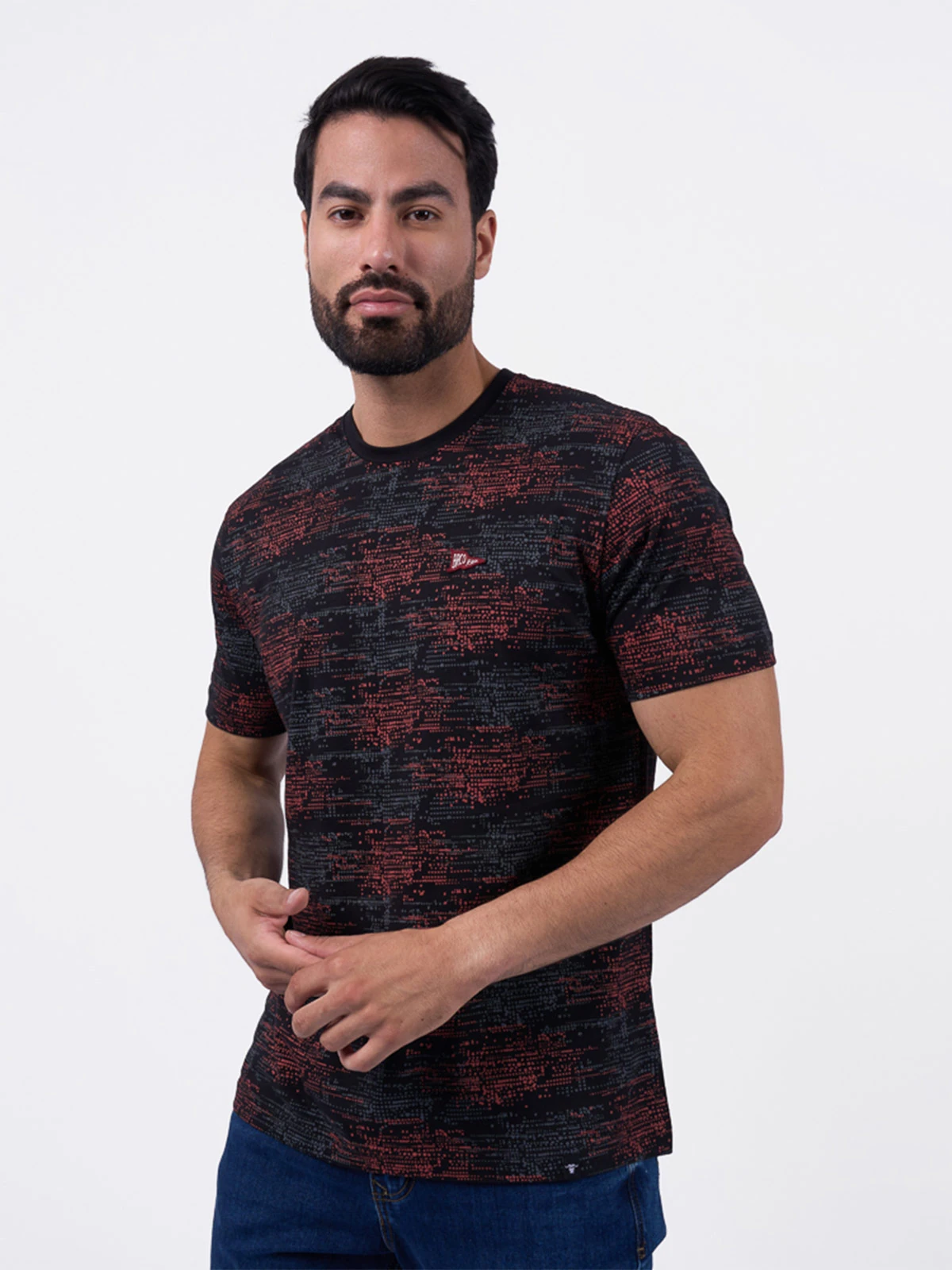 POLO MANGA CORTA HOMBRE BRONCO PIXELES PATCH - 1