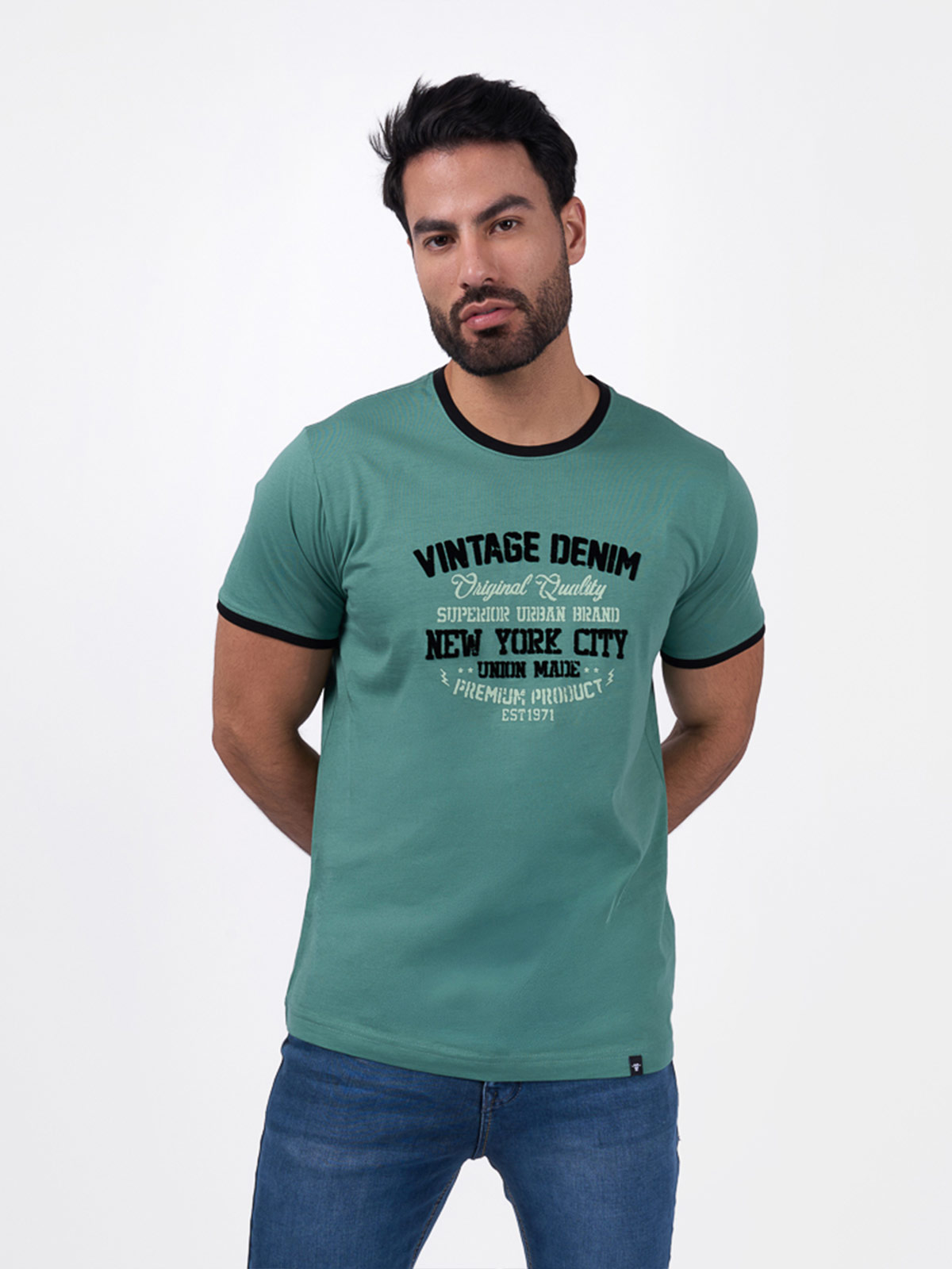 POLO MANGA CORTA ALGODÓN HOMBRE BRONCO DR DENIM - 1