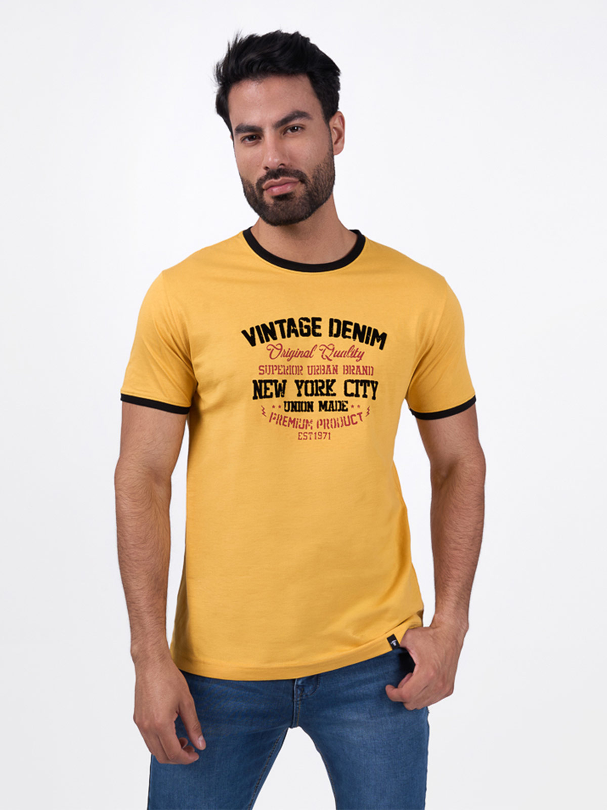 POLO MANGA CORTA ALGODÓN HOMBRE BRONCO DR DENIM - 1