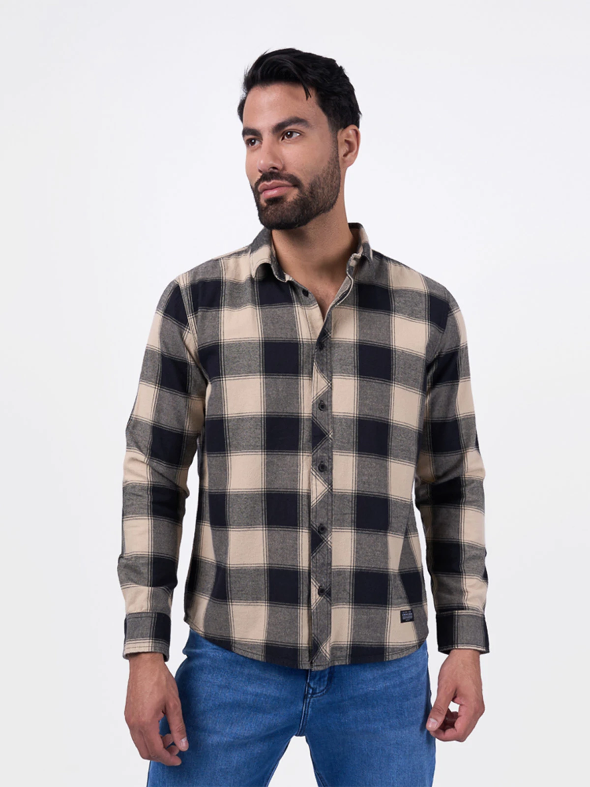CAMISA MANGA LARGA ALGODÓN HOMBRE BRONCO VI GRUNGE - 1