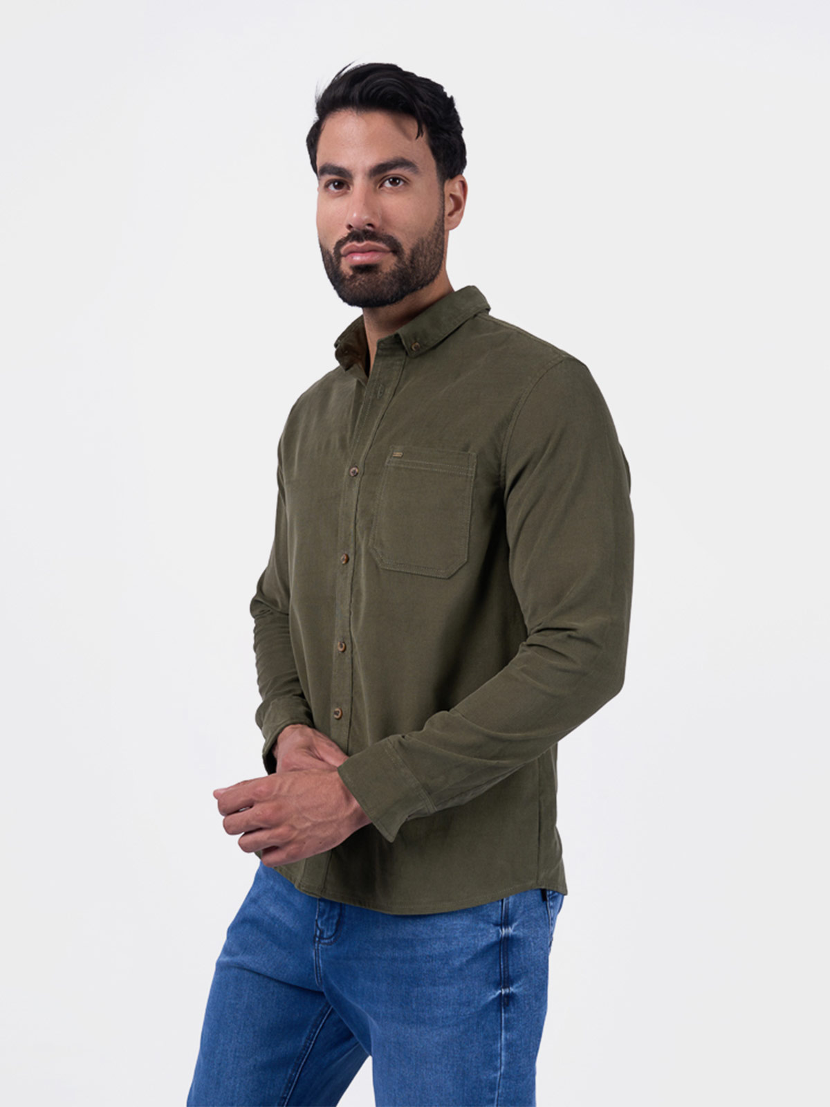 CAMISA MANGA LARGA HOMBRE BRONCO MIKE CORD - 1