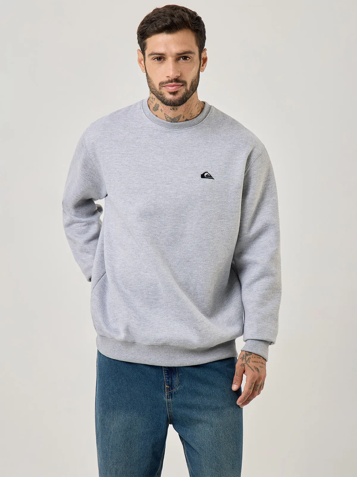 POLERA HOMBRE QUIKSILVER HOODIE BASCI CREW YOUNG MEN 2.0 - 1