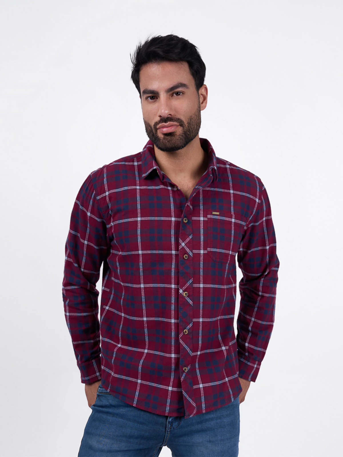 CAMISA MANGA LARGA ALGODÓN HOMBRE BRONCO VI DAVE - 1