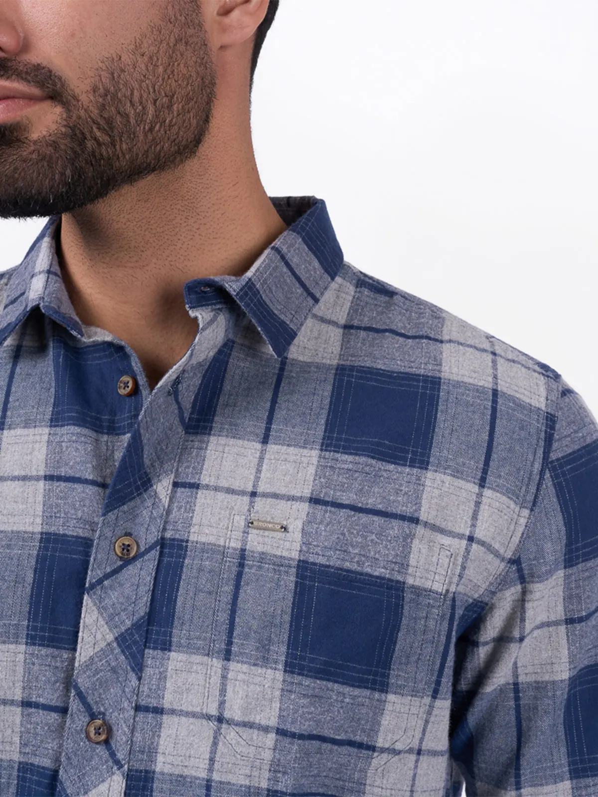 CAMISA MANGA LARGA ALGODÓN HOMBRE BRONCO VI DAVE - 3